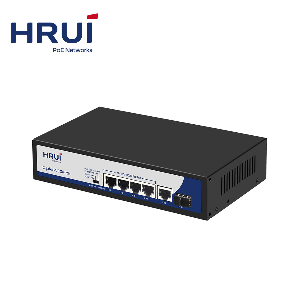 Full Gigabit Fast Network PoE Switch 4 Port for CCTV IP Cameras