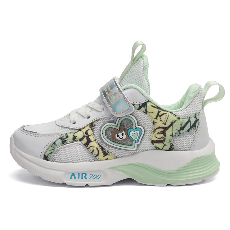 Fashion Children Shoes Girls Breathable Heart Shape Party Shoes Sport Casual Shoes For Girls