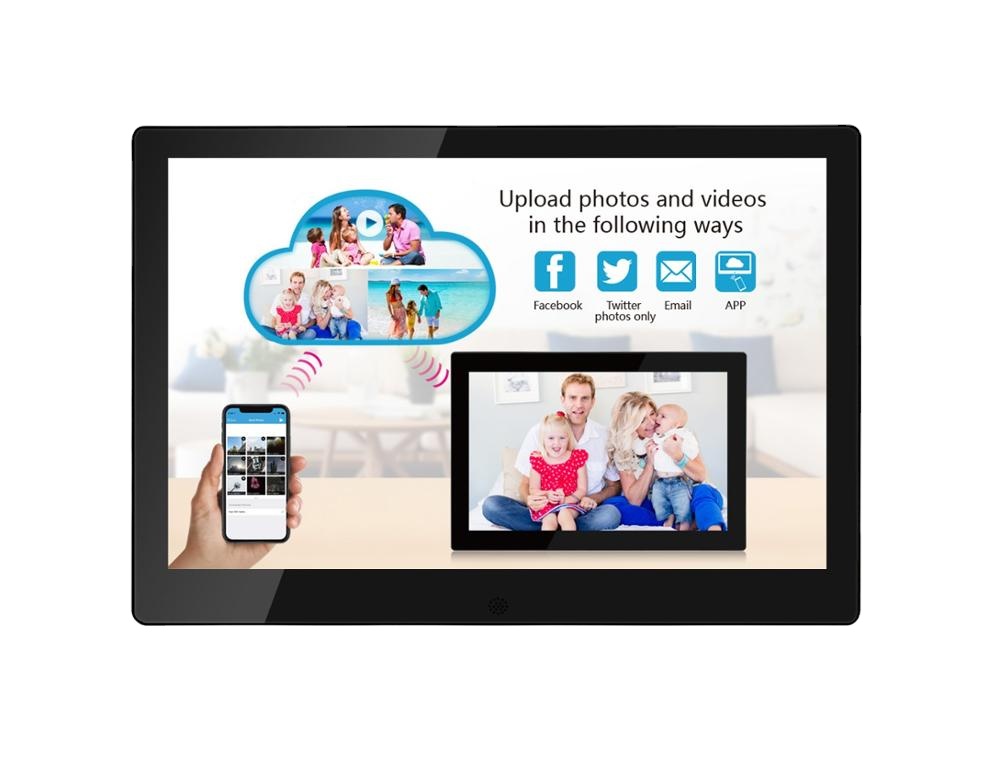 Wi-Fi облачная цифровая фоторамка с IPS экраном высокого разрешения, приложение для электронной почты/iOS и Android, идеальный подарок для родителей/друзей