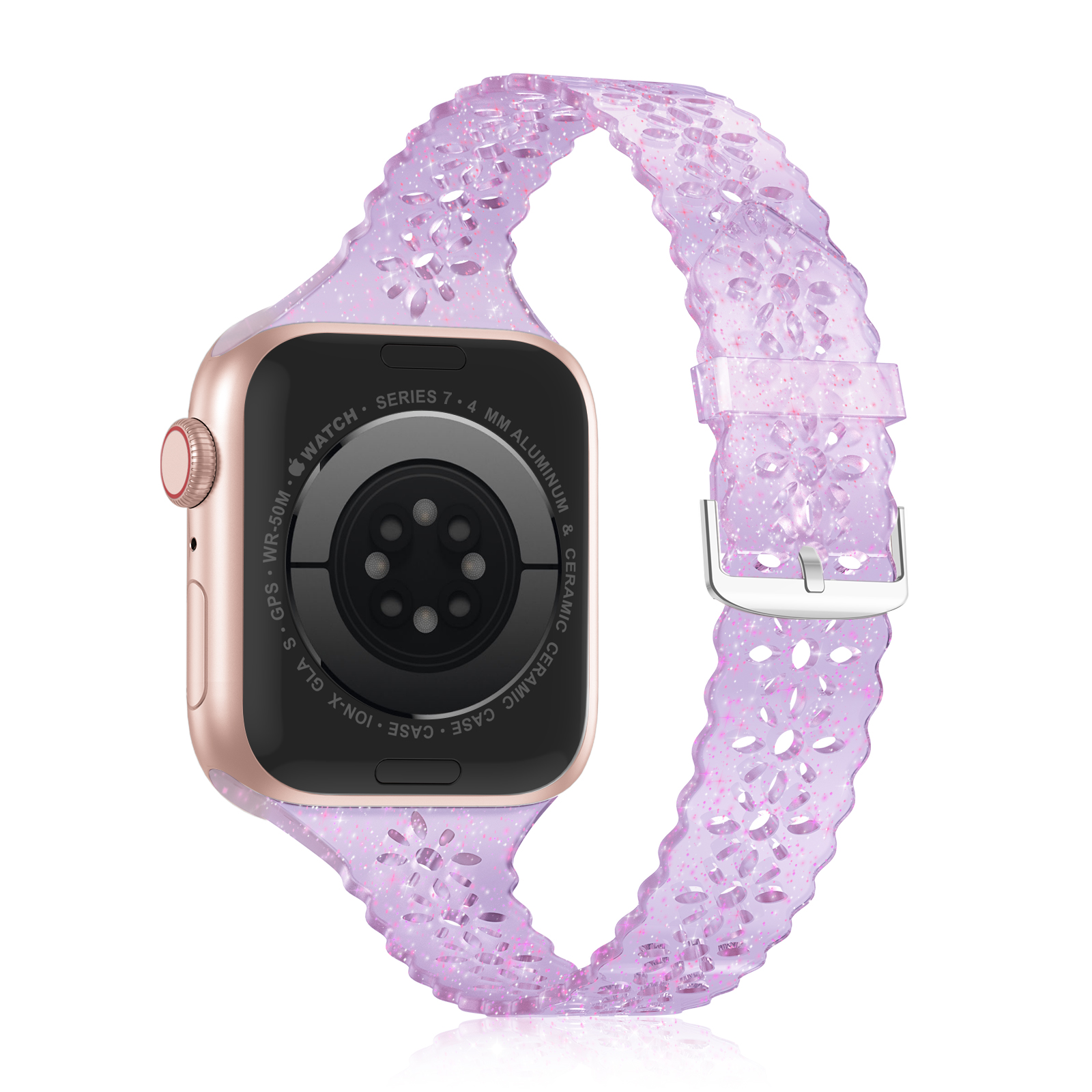 Luxury Fashion Glitter watch strap lace Hollowed-out design watch bands for apple watch series 7 6 5 4 3 2 1