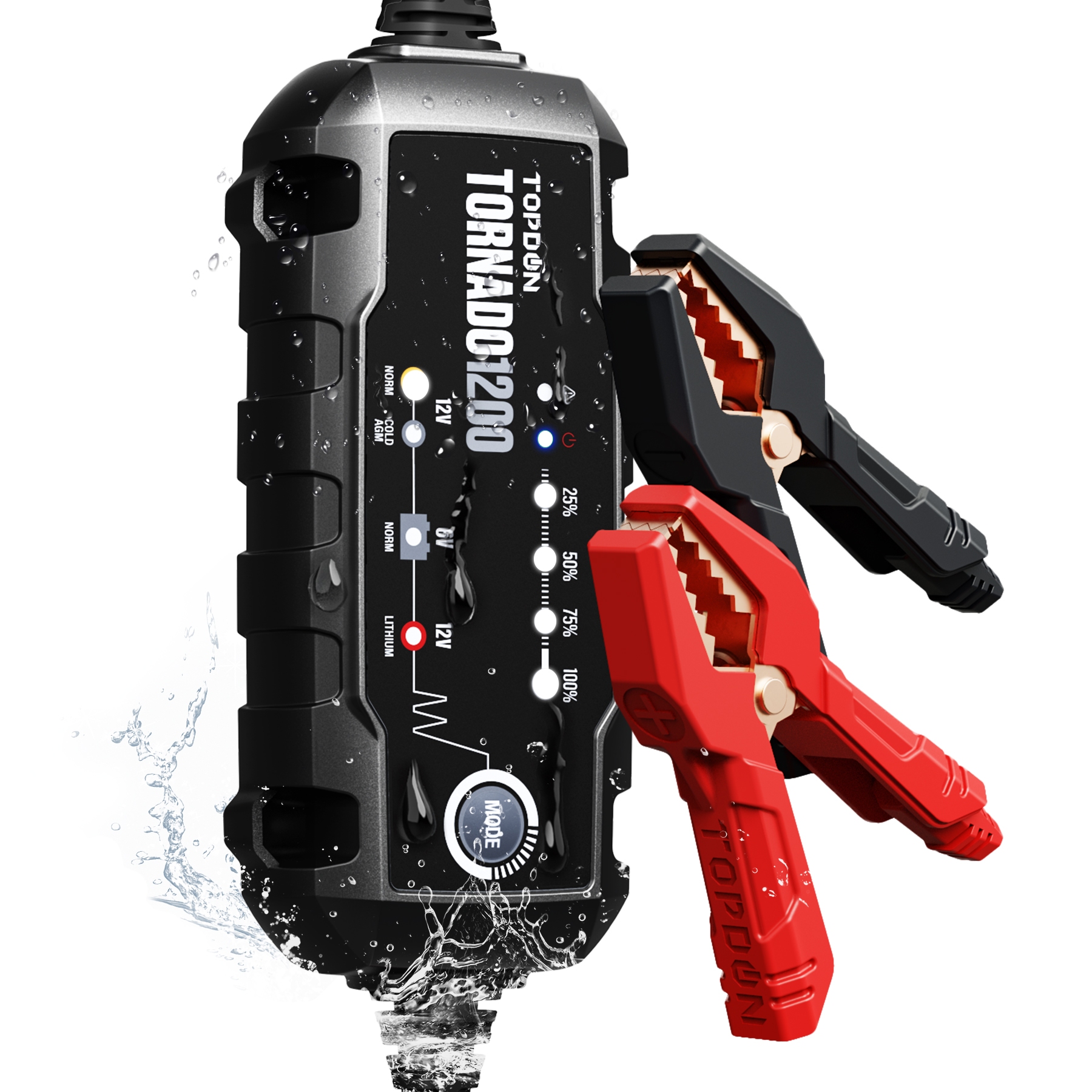 Ready to Ship T1200 Fast Dispatch Portable smart automatic lead acid Topdon Tornado1200 power bank machine lithium 12 volt car