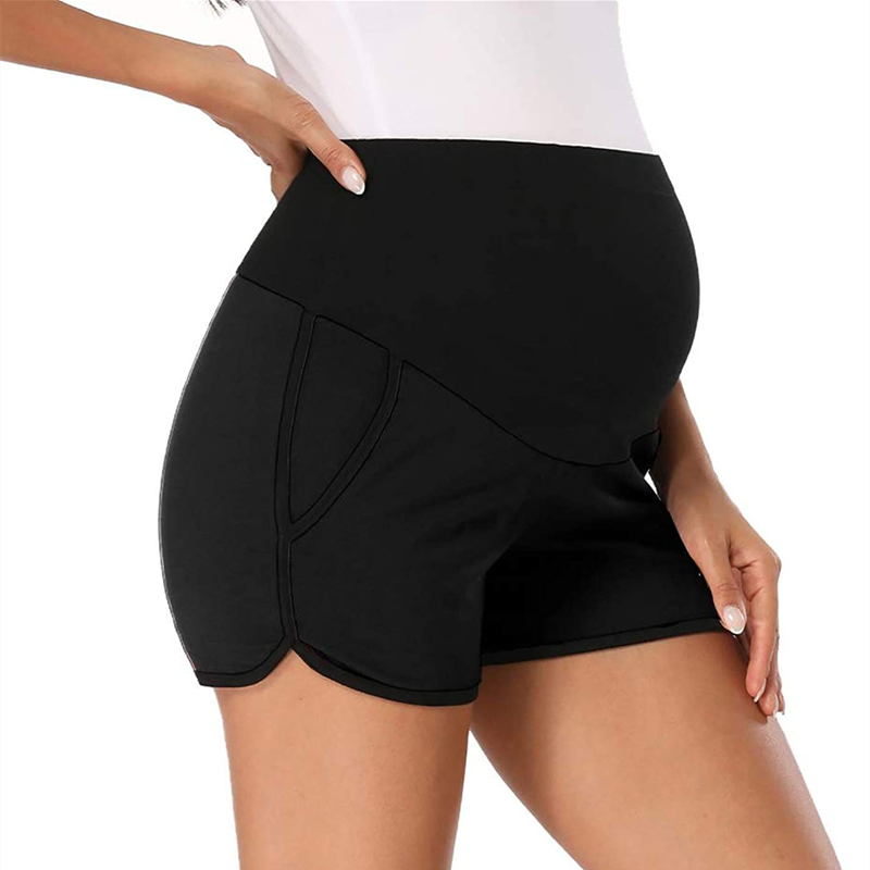 Women Maternity Shorts Over The Belly Summer Workout Lounge Yoga Sports Shorts Active Pregnancy Short Pants