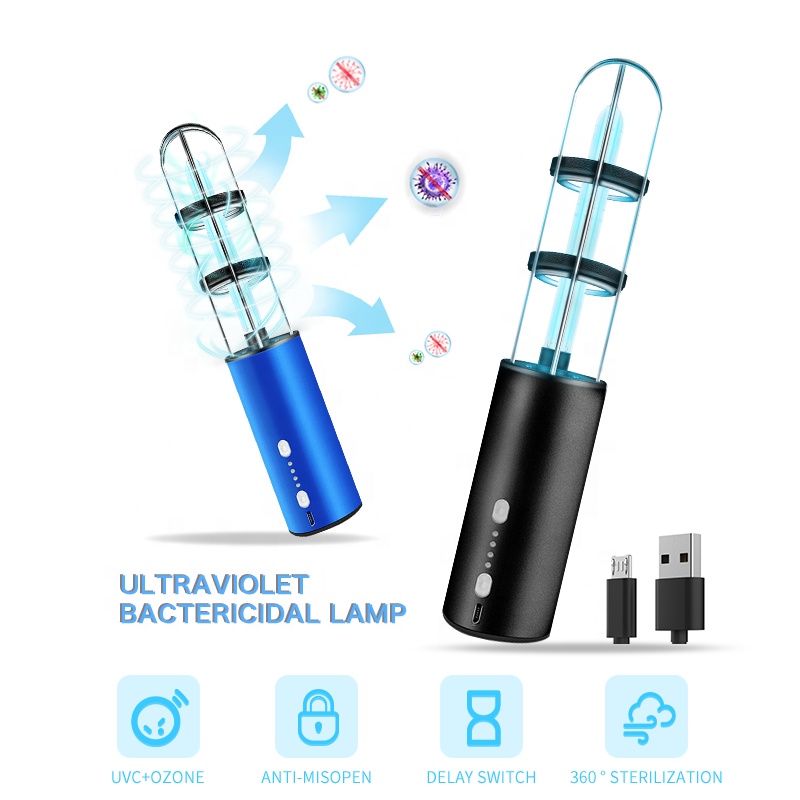 WARSUN Q1 портативный бытовой автомобиль убийца вирусов USB Перезаряжаемый uvc бактерицидный свет УФ-c Озон УФ Дезинфекция лампа