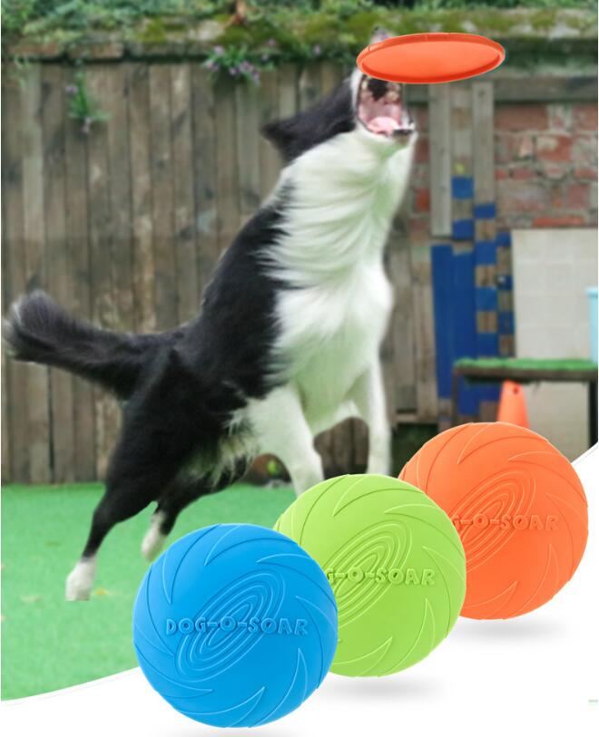 Hot Selling Nature Rubber Floating Dog Flying Disc for Pet Dog Training Exercise