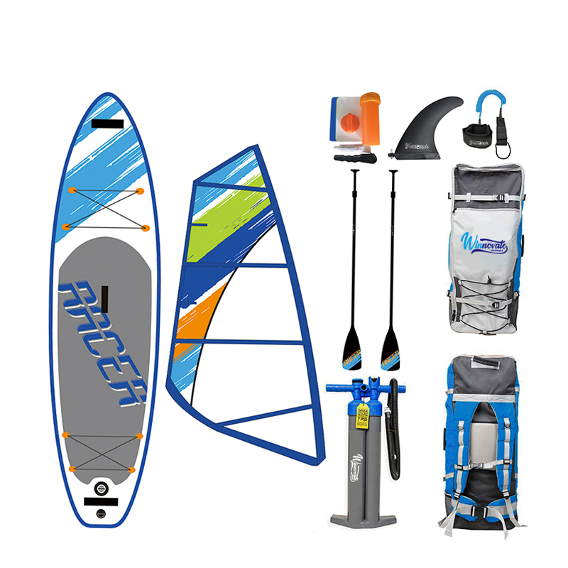 WINNOVATE389 Drop Shipping Stand up paddle board inflatable windsurf inflatable windsurfing board with sail