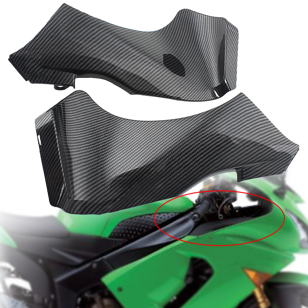 Side Air Duct Cover Fairing Carbon Fiber Look Fit for KAWASAKI Ninja ZX6R ZX636 2005-2006 ZX636 C D ZX6R ZX636 2005-2006