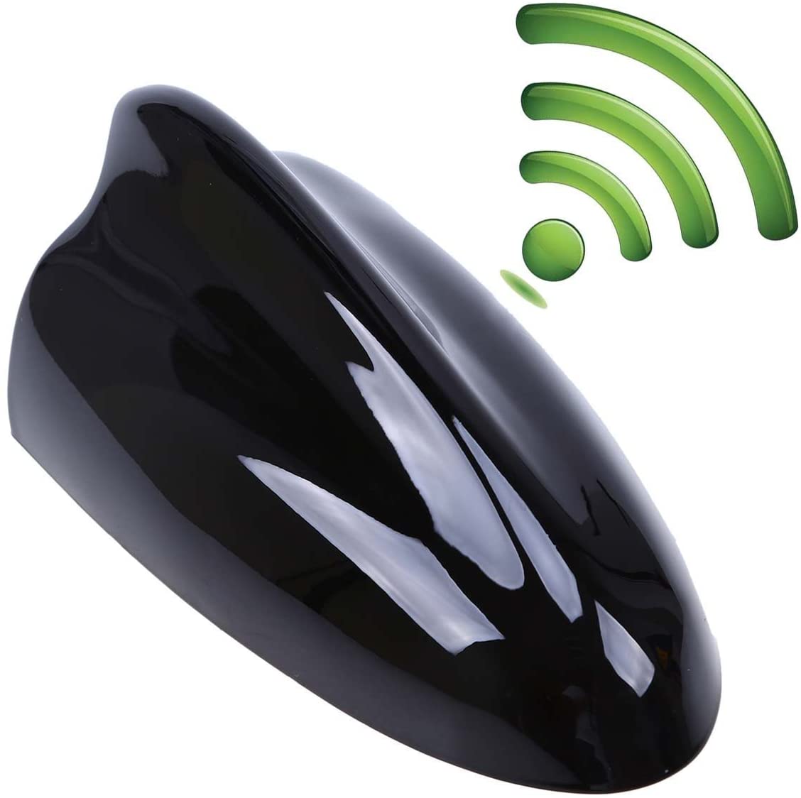 Universal Car Shark Fin Antenna AM/FM Radio Signal Roof Aerial for Auto SUV Truck Offroad with Adhesive Base