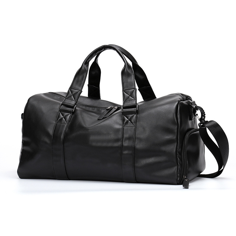 Wholesale Business Men Weekender Leather Travel Duffle Bag Sport GYM Waterproof Duffel Bag With Shoe Compartment