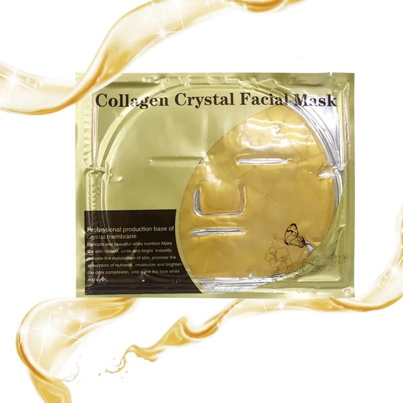 Top Quality Natural 24K Gold Bio Collagen Crystal Face Mask Moisturizing Peel Off Facial Mask Private Label