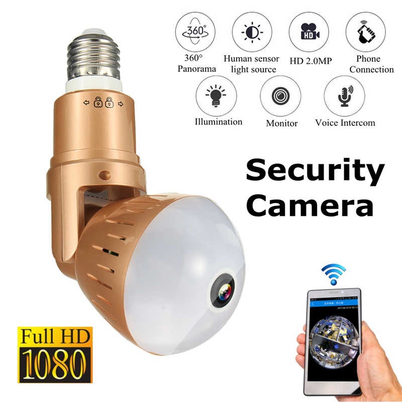 Wireless Security Light With Camera Flash Light HD Led WIFI Hidden Camera Night Light Bulb Cameras 360 IP Pinhole Baby Nanny Cam