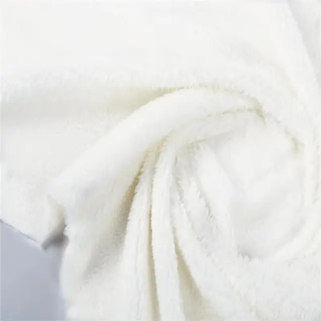Arctic velvet Beige snow white milky white bleached double brushed sold by kilogram low price popular in India