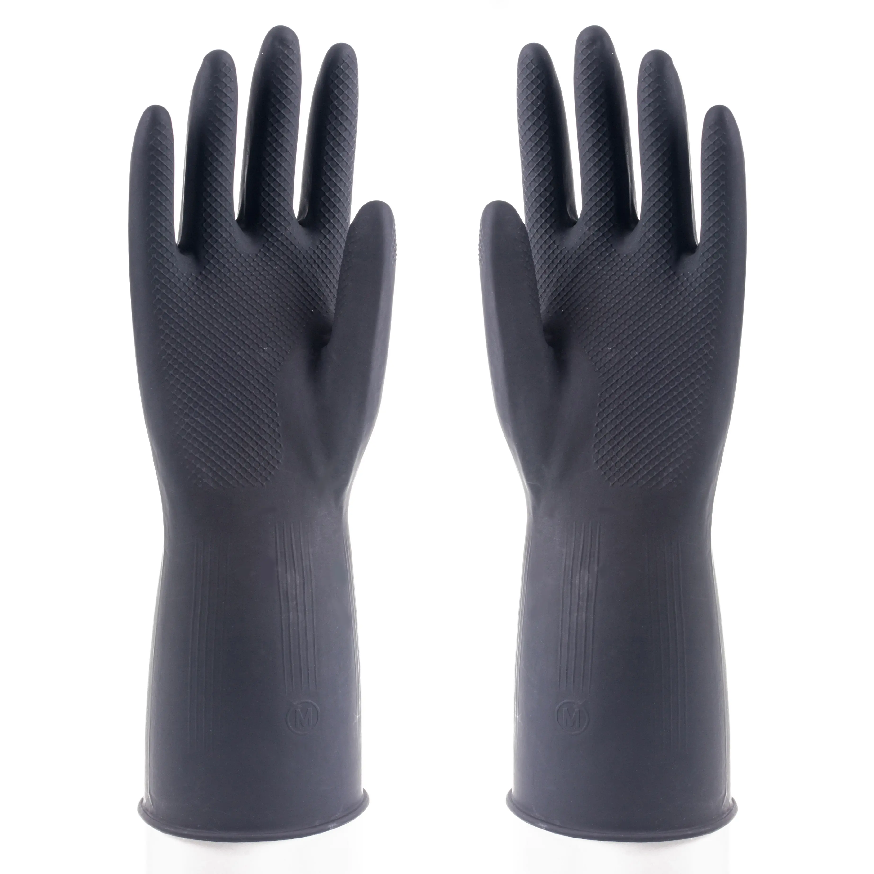 Black Gloves Waterproof Sun Brand Industrial Black Latex Gloves For Mechanic