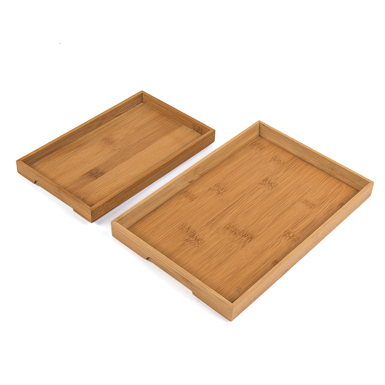 Bamboo Snack Food Wooden Saucer Platter Serving Tray