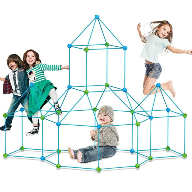 Educational Toys Construction Fort DIY Playing Tents for Kids Building Castles Tunnels Rocket Tower Tents For Outdoor diy tents