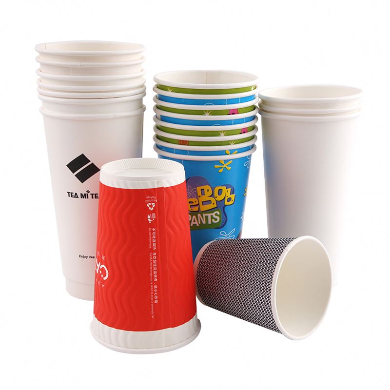 Customized Logo High Quality Cup Disposable Paper Cups Vasos Biodegradables