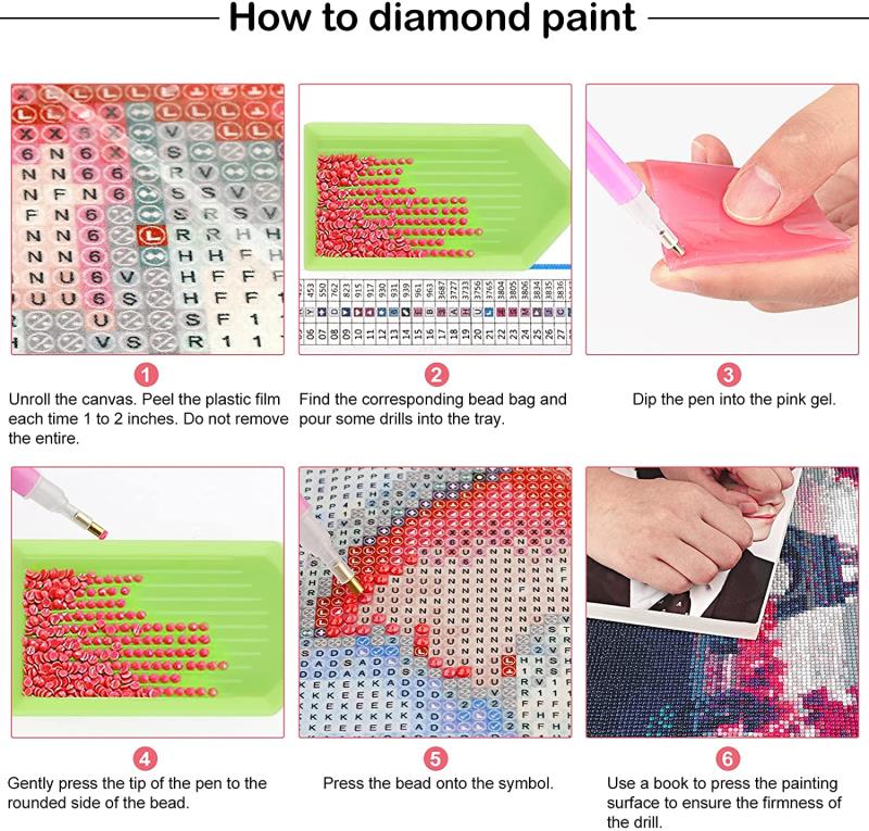 Bedroom decoration abstract damp proof wrinkle free 5D DIY digital scenery diamond painting kit