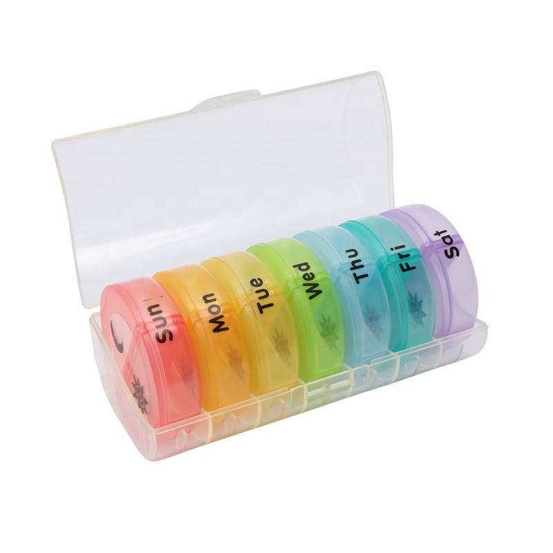 Portable Pill Organizer 2 Times A Day,Weekly Am Pm Pill Box,Large Capacity 7 Day Pill Cases