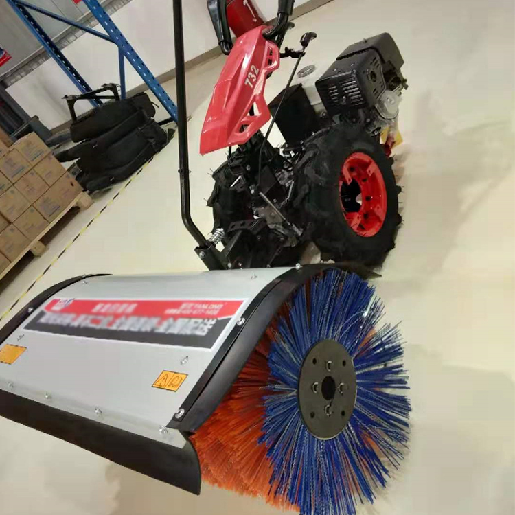 Forklift rotary road snow sweeper brushes snow removal machine residential property