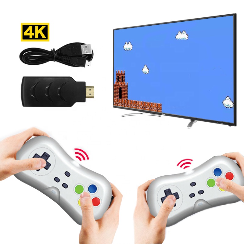Беспроводная портативная ТВ-приставка с USB-портом, 638 игр