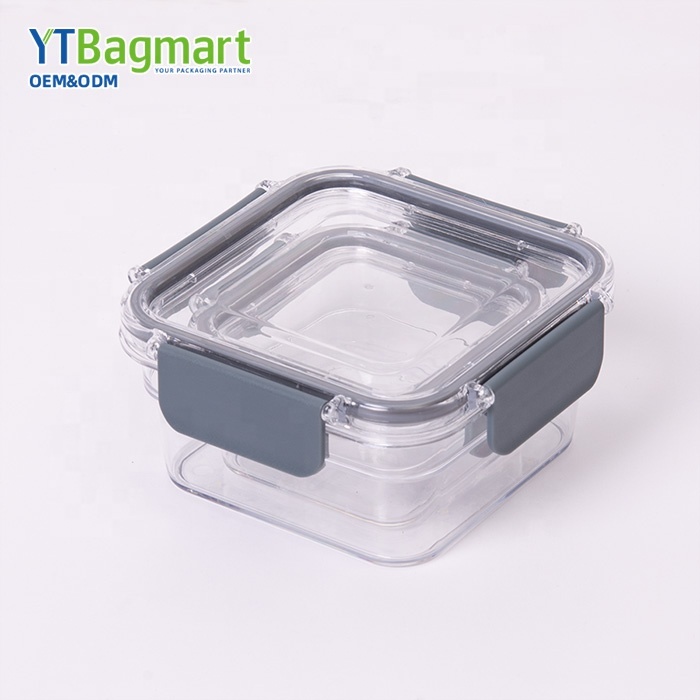 Home Storage Organization Tritan Food Container Set with Plastic Lid