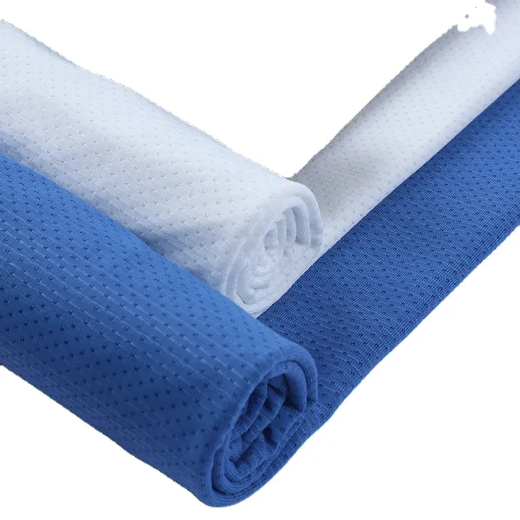 Textile nylon cool fabric bird eye jacquard cold fabric Ice silk Sport T-shirt hole mesh cloth