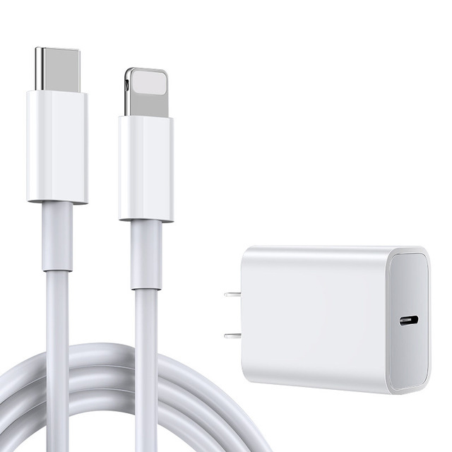 Type C PD Wall Charger PD 18W Charger adapter and Cable usb c to lightning charger cable