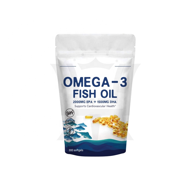 Bulk Sale Non GMO Triple Strength Omega 3 Fish Oil Softgels Supplement Supports Immune System For Women And Men