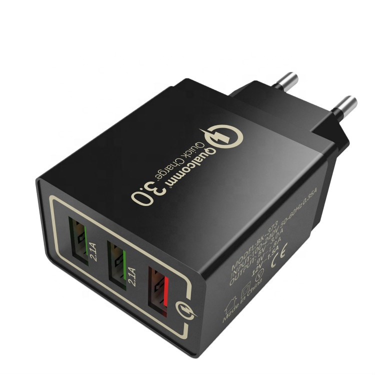QC 3,0 быстрое зарядное устройство 5V 3A 3USB EU/US булавки стены портативное зарядное устройство для путешествий быстрый USB зарядное устройство для смартфонов