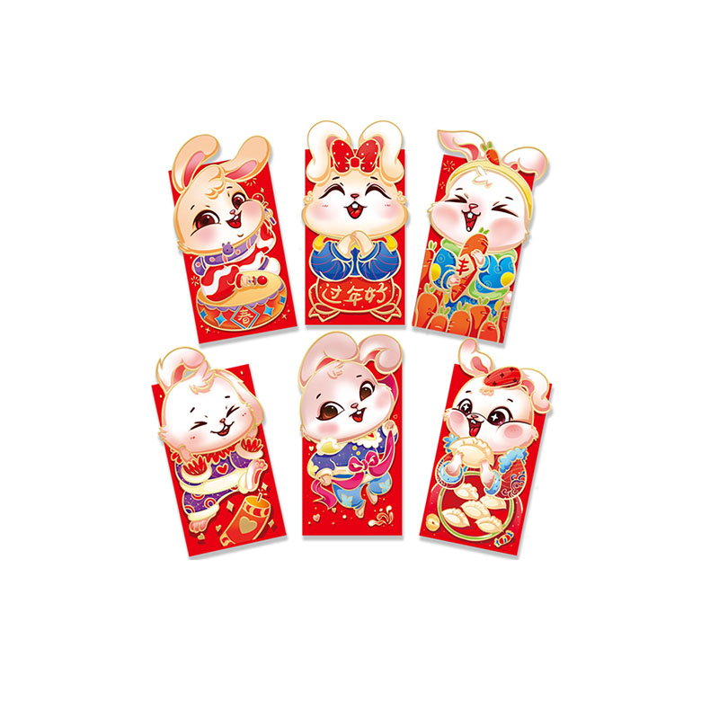 Китайские красные конверты, новогодние счастливые карманы для денег Hong Bao, конверты для наличных, новый заводской дизайн на заказ