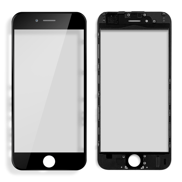 Стеклянный объектив с рамкой для iPhone 5/5s/5c 6/6p 6s/6sp/ 7/7p 8/8Plus