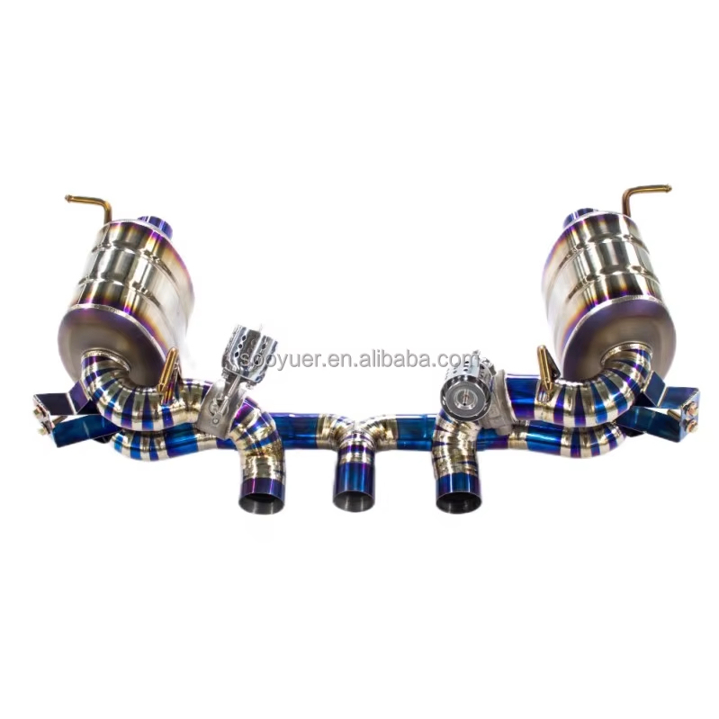 Titanium Catback Exhaust for Ferrari 458 V8 4.5L Race Rear Muffler OEM Factory Valved Exhaust System