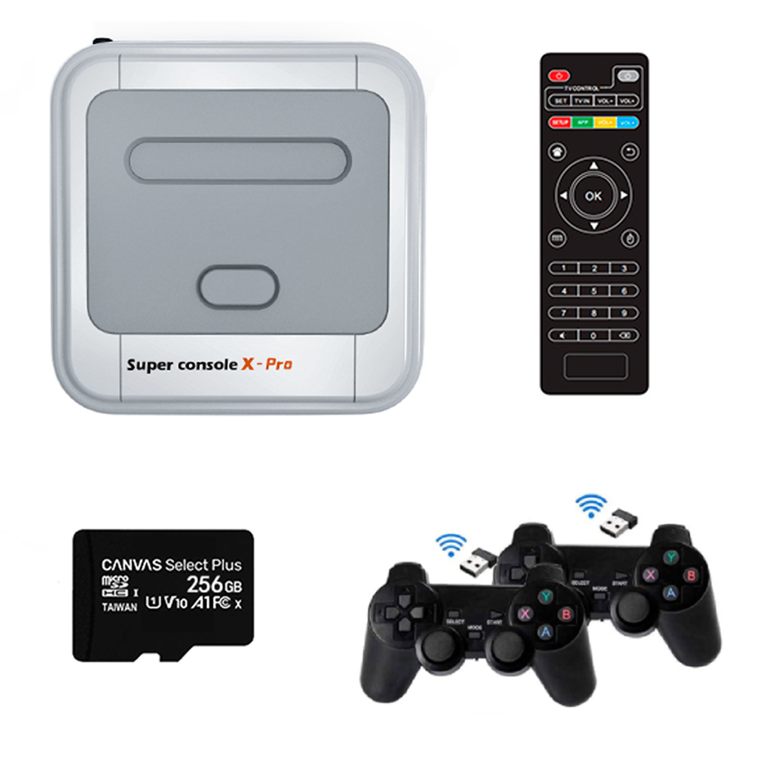 Super Console X Pro 2.4G Wireless Gamepad 4K Consola Retro Game Console Player For PSP PS1 N64 MD Build in 50000 Games