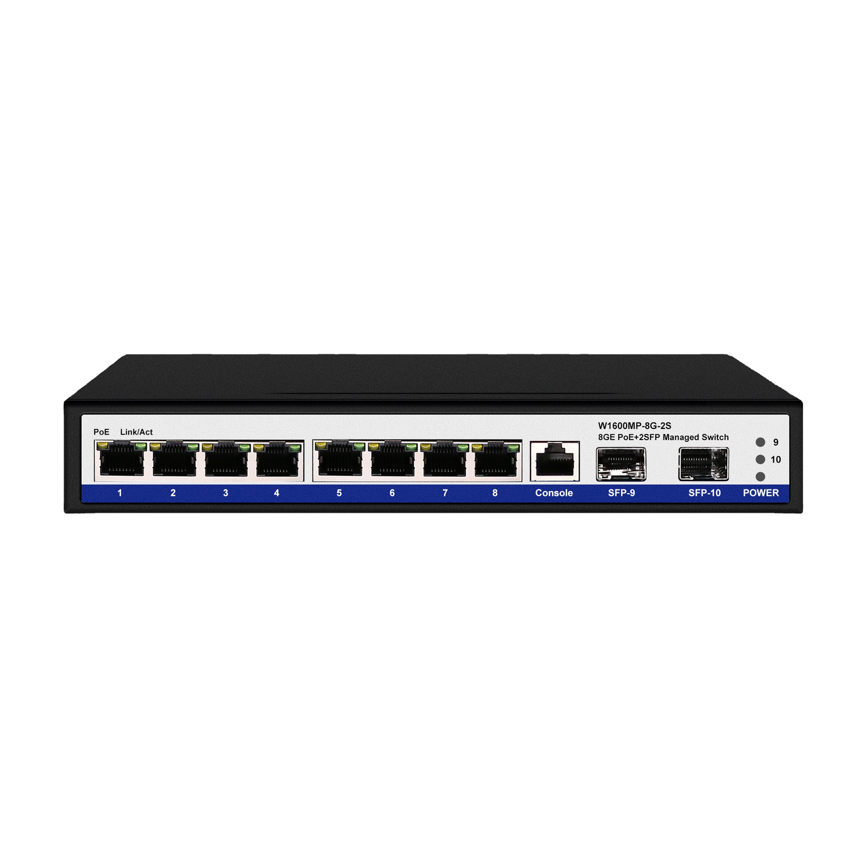new VLAN 10 port full gigabit L2 managed 8 port gigabit poe switch with 2 sfp uplink port snmp poe network switch