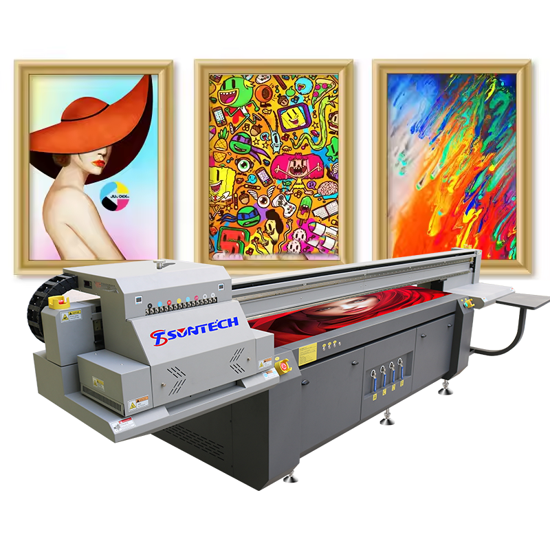 Suntech hot selling glass ceramic metal composite plate snow plate UV digital inkjet printer oil painting mural PE3220UV printer