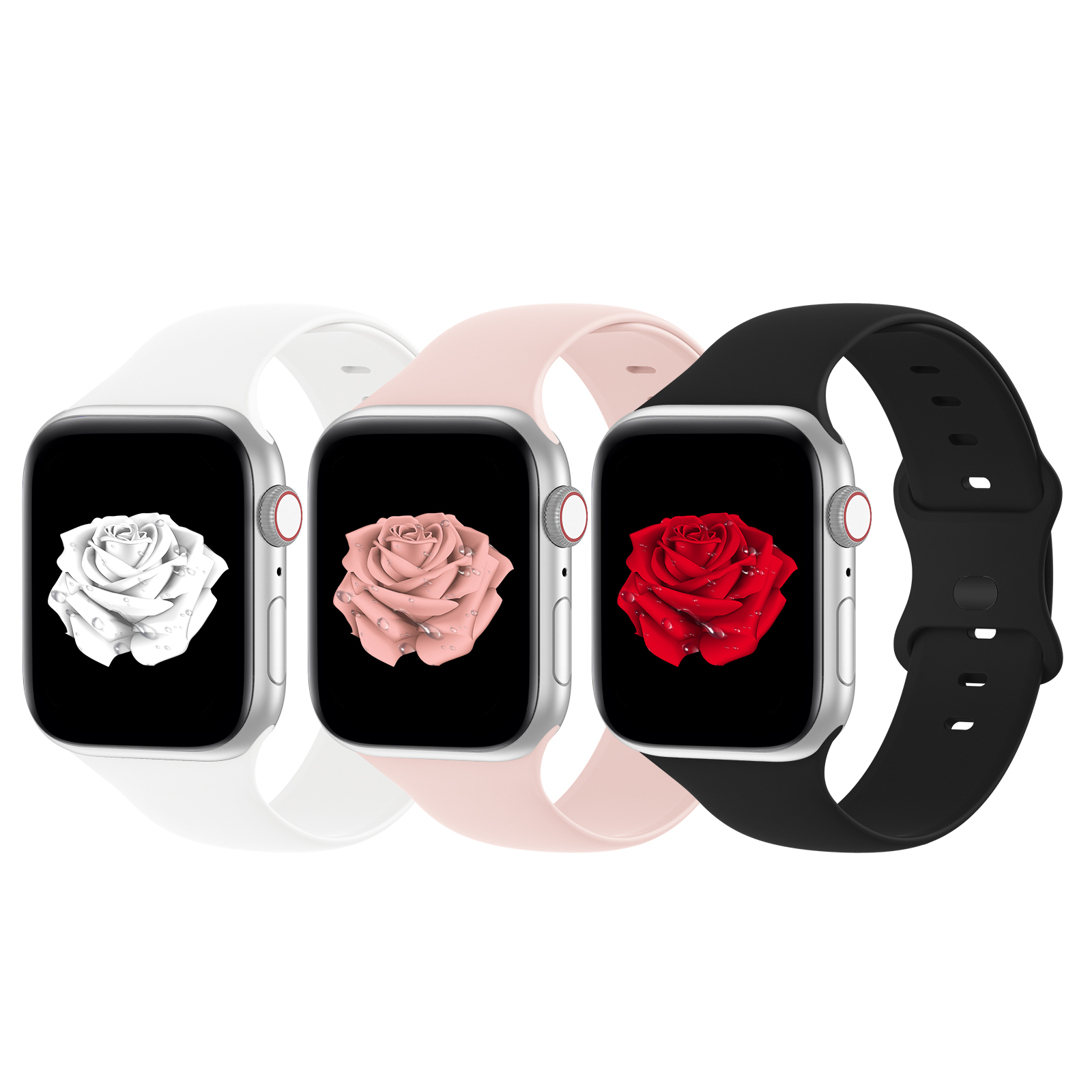 Силиконовый ремешок для часов apple