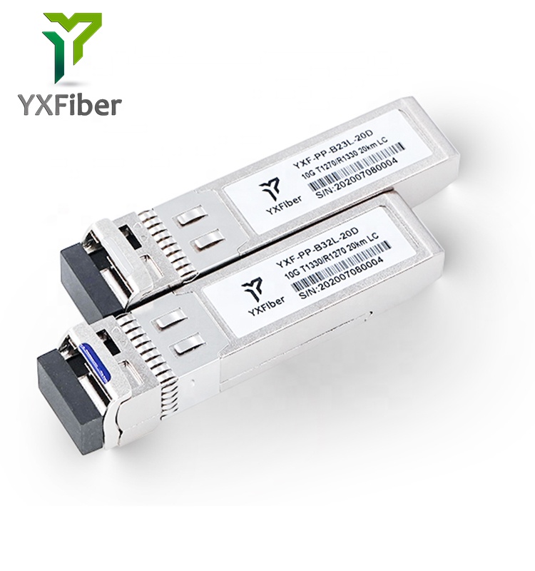 Телекоммуникационный продукт YXFiber T1270/R1330nm 20 км SM 10G SFP + оптический модуль 10G SFP трансивер