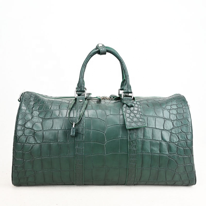 Luxury crocodile Duffel bag leather weekend bag crocodile leather travel luggage set large capacity OEM bag customized purse