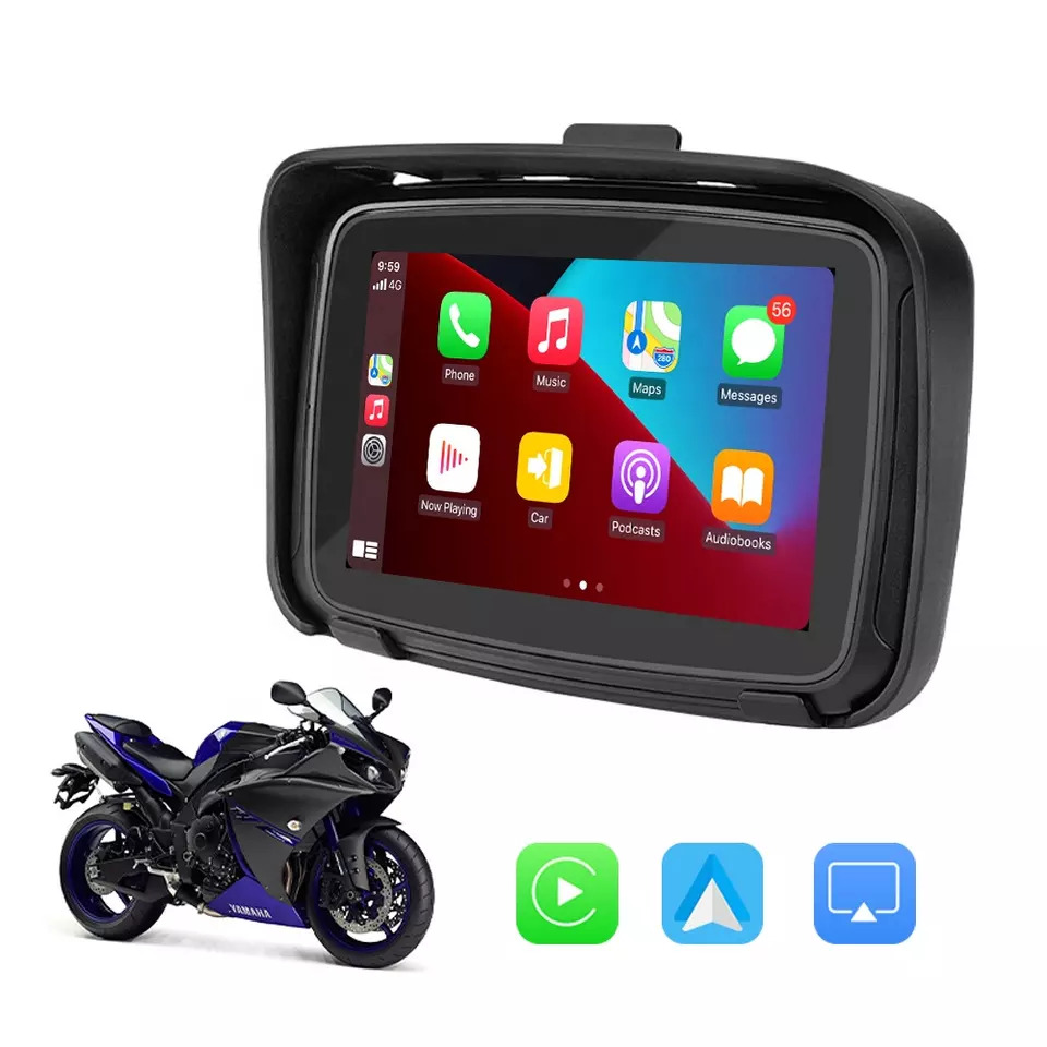Lite C5 беспроводной CarPlay android auto AirPlay экран мотоцикла 5 дюймов водонепроницаемый IP67 мотоцикл GPS монитор
