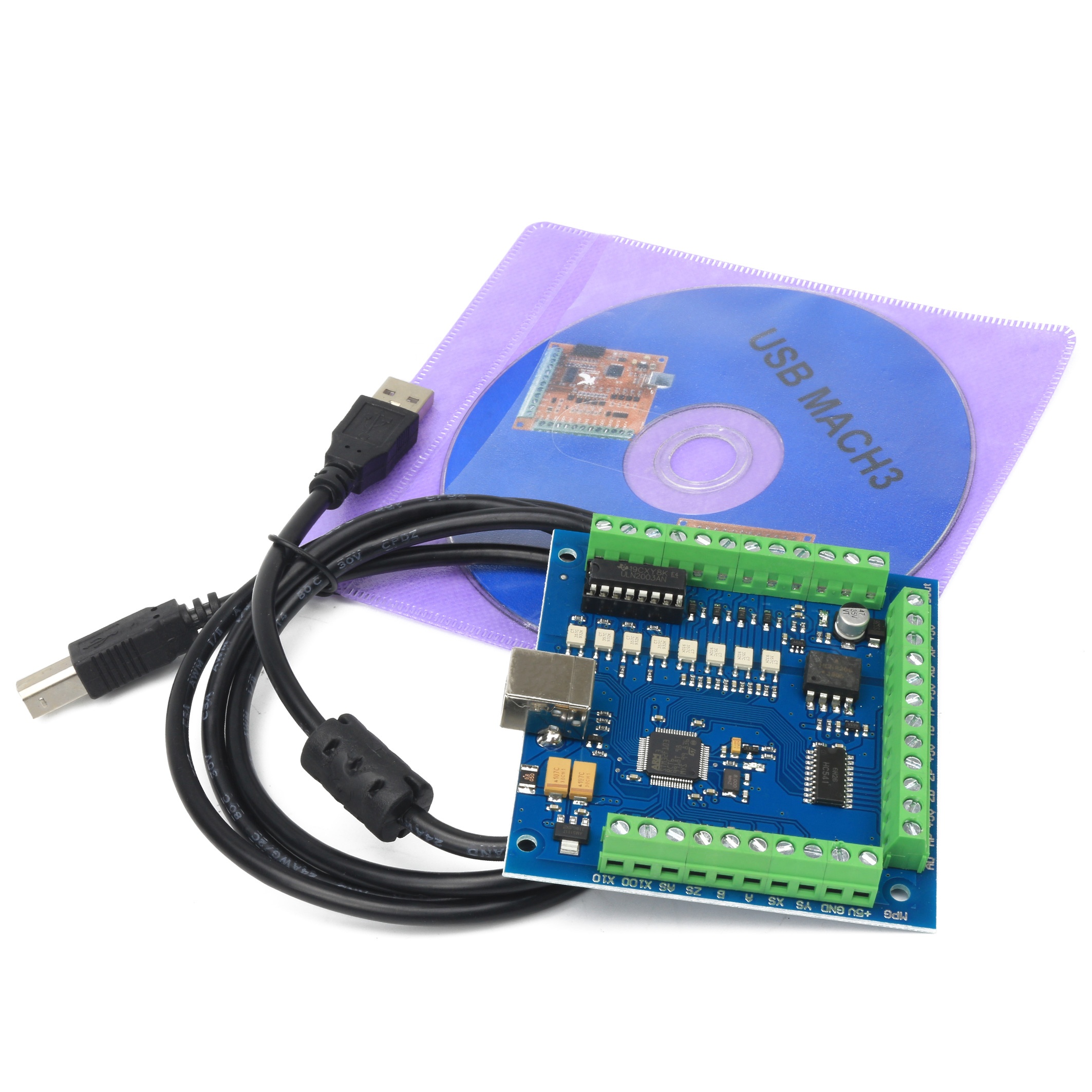 4 Axis Mach3 USB Motion Card STB4100 V2.1 Engraving machine controller interface breakout board CNC