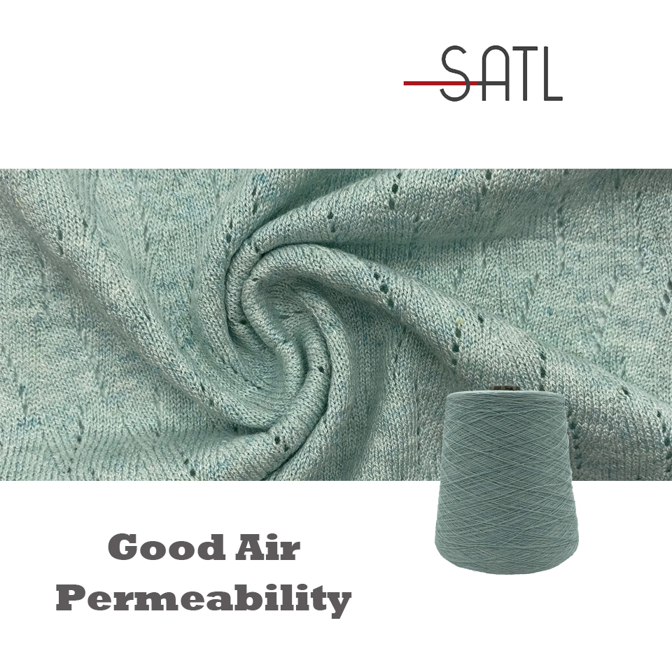 Wholesale 60%Livaeco Viscose 30%Linen 10%Cotton Smooth Hand Feeling Dyed Recycle Yarn 2/35nm