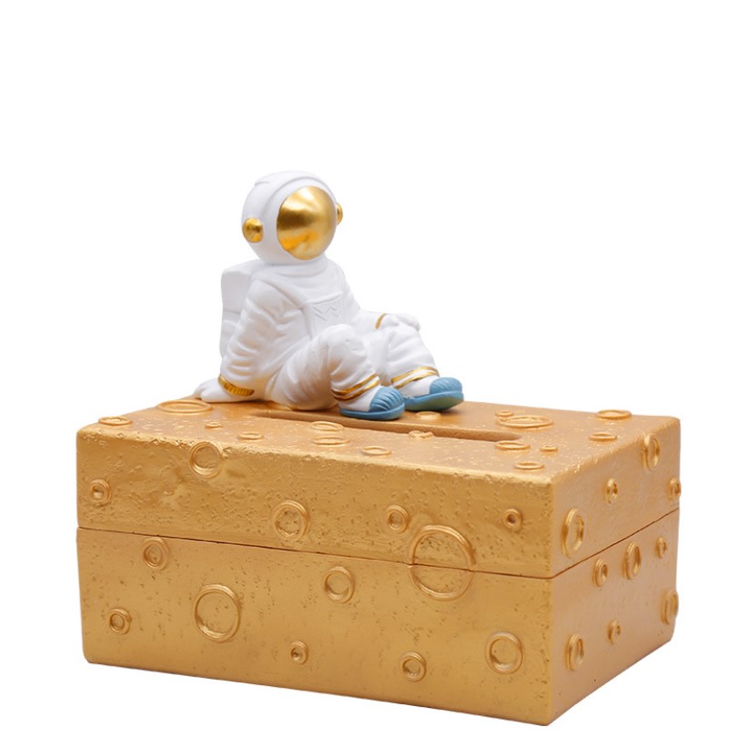 Creative Spaceman Tissue Box Pumping Box Desktop Decor Key Small Items Storage Box