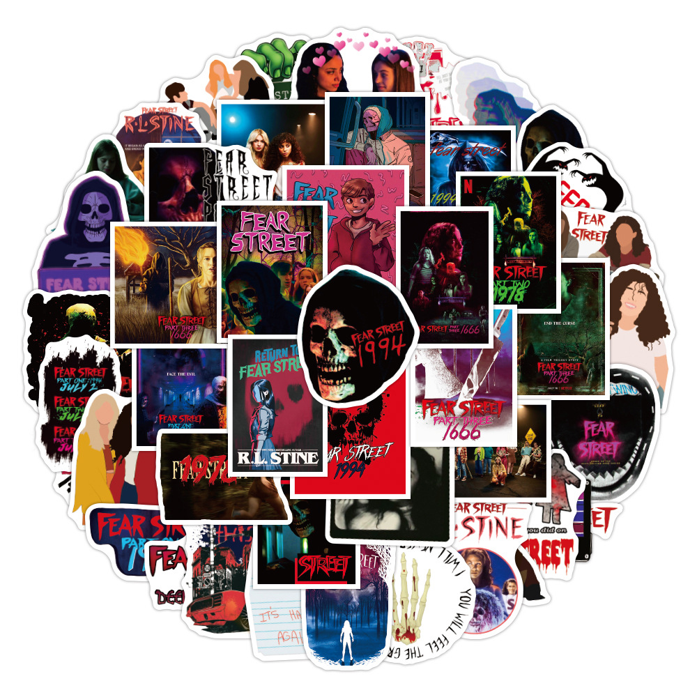 50pcs/pack America movie Fear Street Stickers PVC DIY ins hot selling notebook personality graffiti stickers