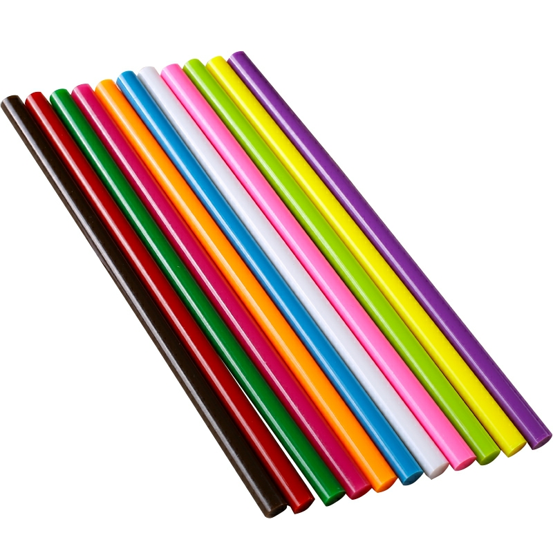 11 color hot melt silicone sticks with a length of 200MM are used to make handmade DIY toys bonding materials Glue Sticks