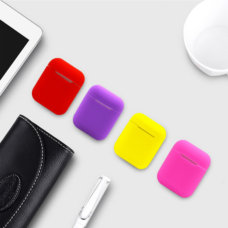 Защитный чехол для Airpods 1, мягкий силиконовый чехол карамельных цветов для наушников, противоударный пылезащитный чехол с синими зубьями