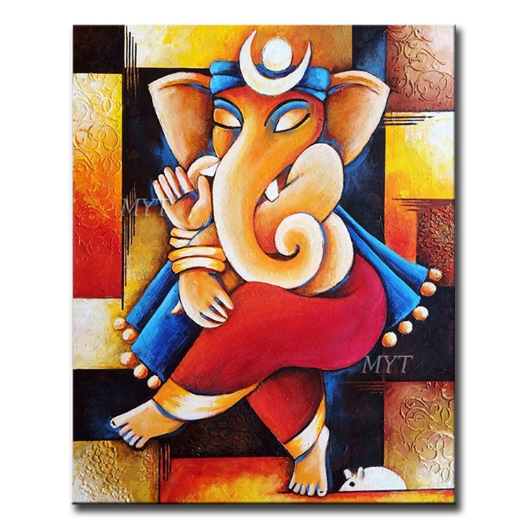 New Hand-painted Oil Painting Elephant Canvas Art Paintings Home Wall Decoration Piece For Kids