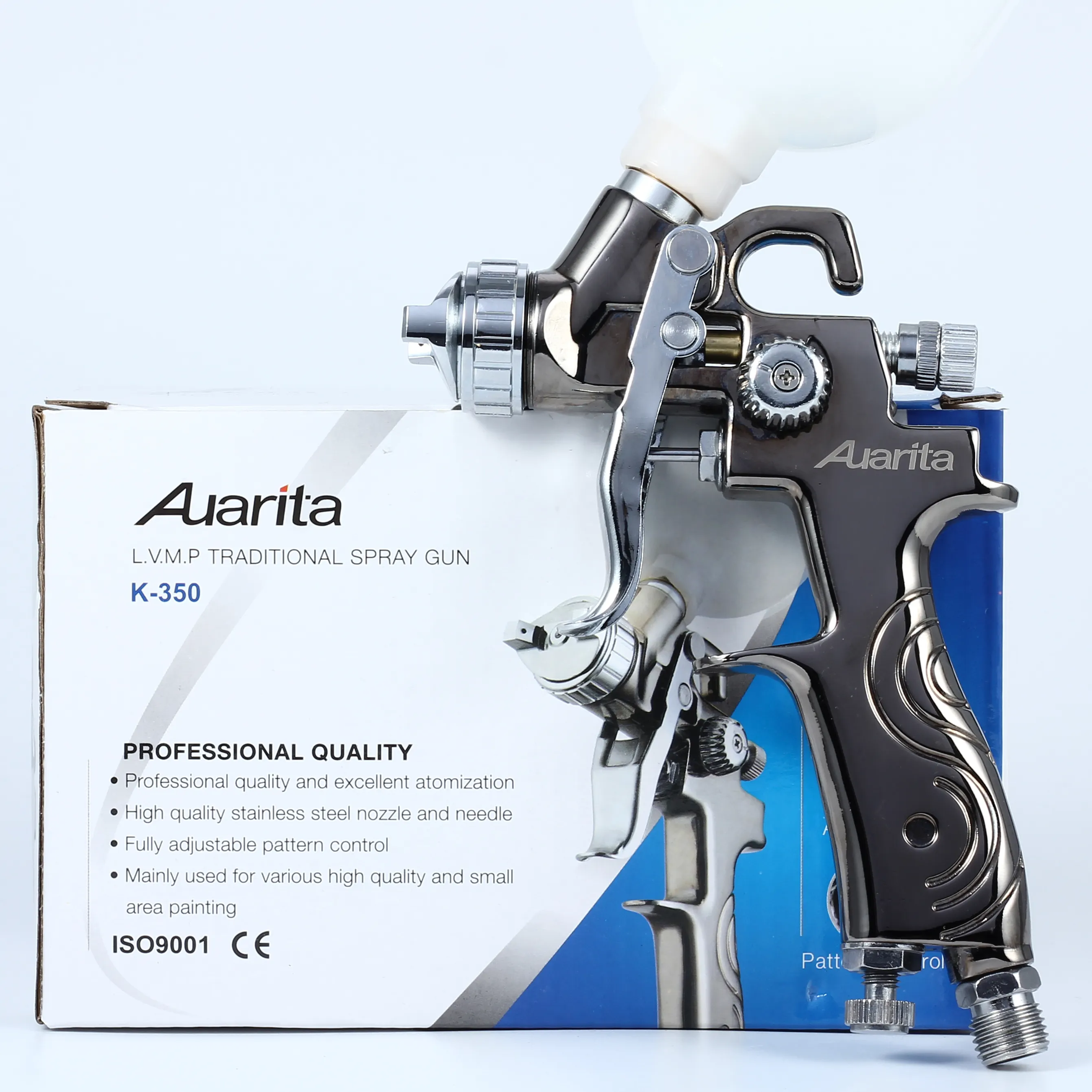 wholesale cheap factory directly air spray gun auarita spray gun mini K-350 0.8mm nozzle 250ml cup