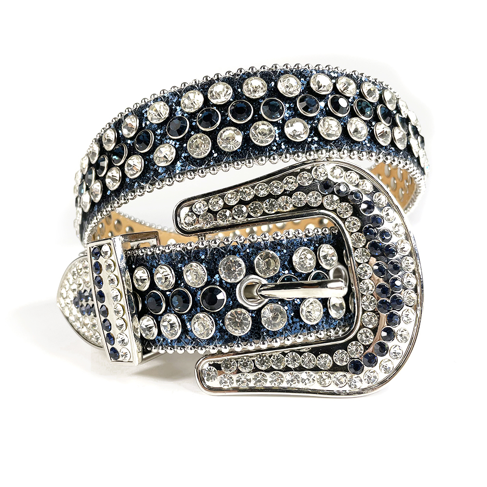 44 46 48 inch Western Cowboy Cowgirl Rhinestone Belt Adjustable Length Bling Leather Shiny Crystal Belts Rhinestone