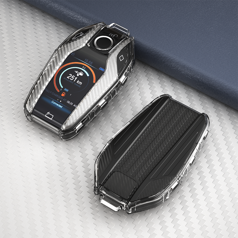Прозрачный чехол для автомобильного ключа, чехол для ключа Bmw серии 2017 2018 7, чехол для ключа с дисплеем для Bmw 740Li 750Li, чехол для ключа с сенсорным экраном