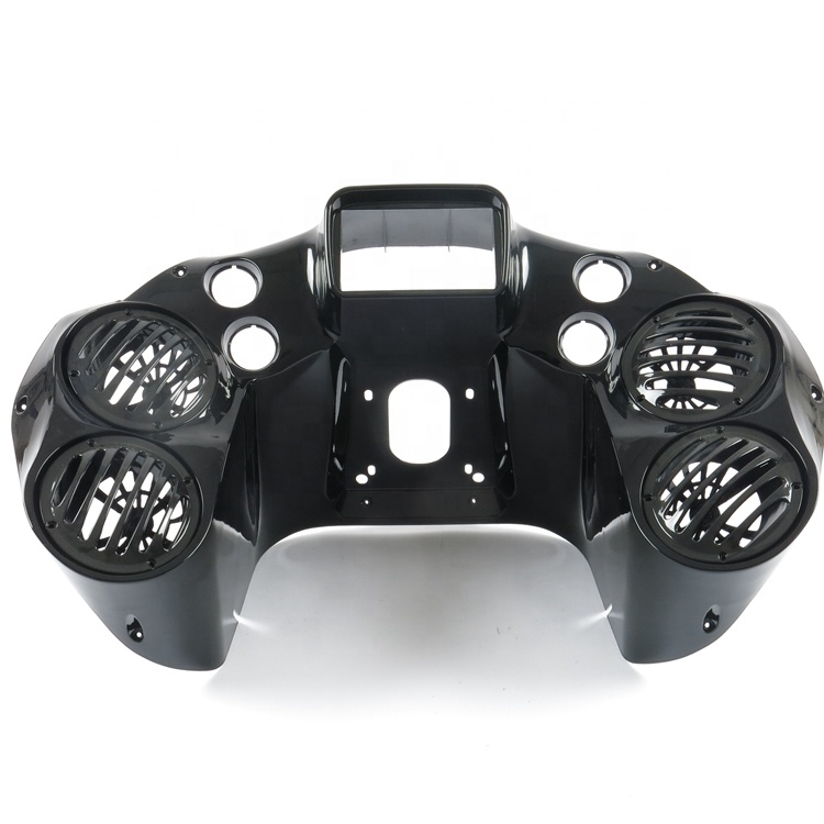 motorcycle Double DIN Inner Front Fairing 4 Quad 6.5" Speaker pods for Harley Road Glide 1998-2013