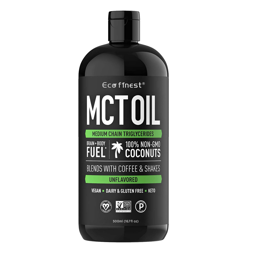 Частная этикетка органическое пищевое кокосовое масло MCT